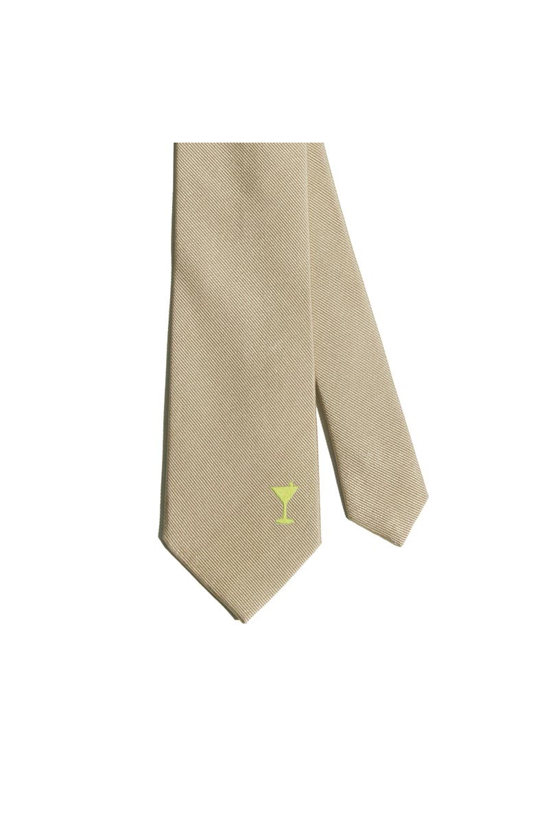 Lost Pattern Silk Tie, Main, color, Khaki
