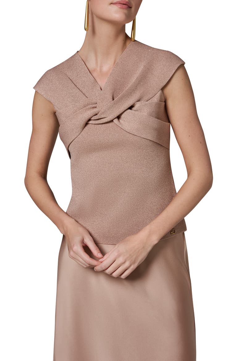 Crisscross Metallic Tank, Main, color, UMBRIA ROSE GOLD