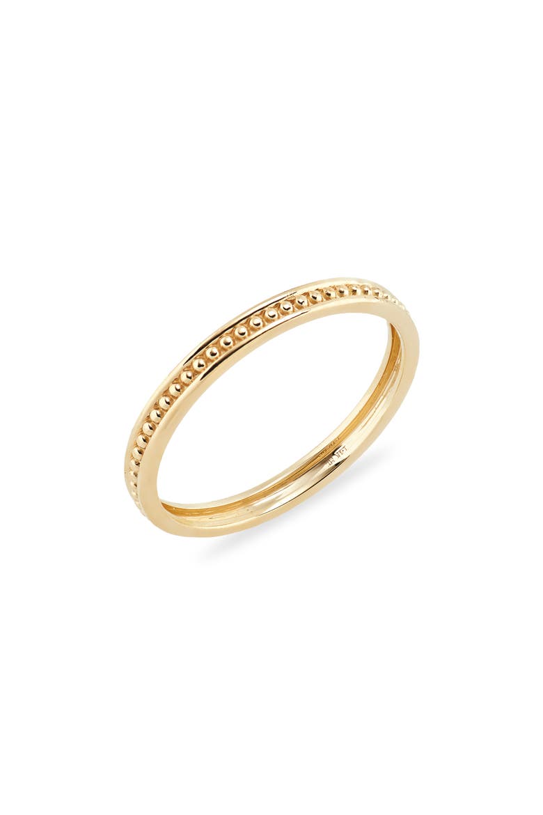 BLG 14K Gold Textured Stackable Ring (Nordstrom Exclusive), Main, color, 14K YELLOW GOLD