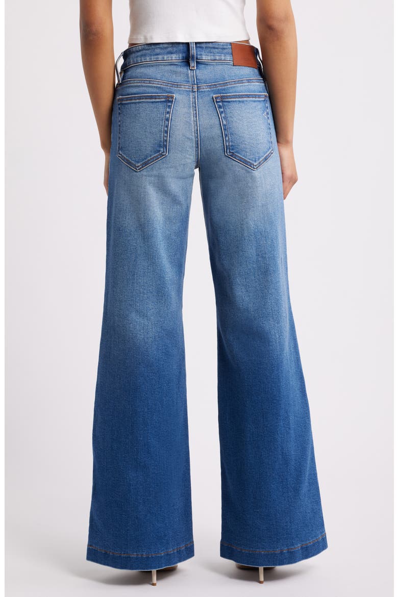Low Rise Flare Jeans, Alternate, color, MEDIUM DARK