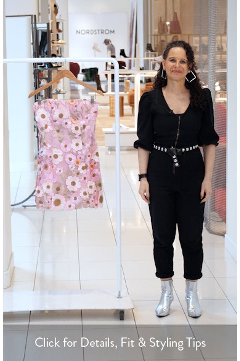 Julissa 3D Floral Appliqué Strapless Minidress video