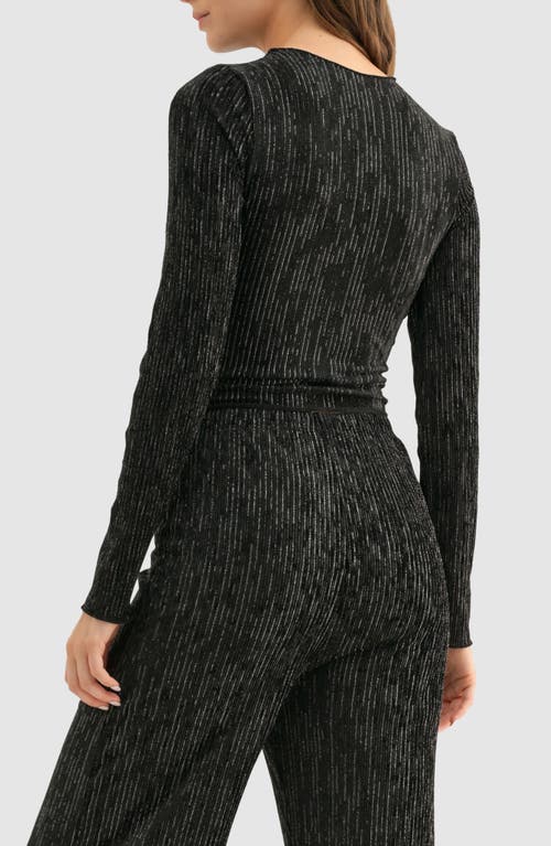 Lush Metallic Top In Black