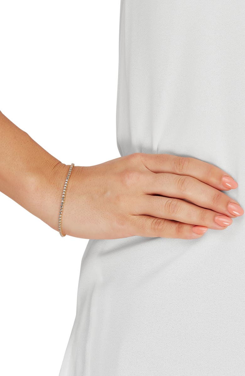 Frankie & Zoe 10K Gold Illusion Tennis Bracelet, Alternate, color, Gold