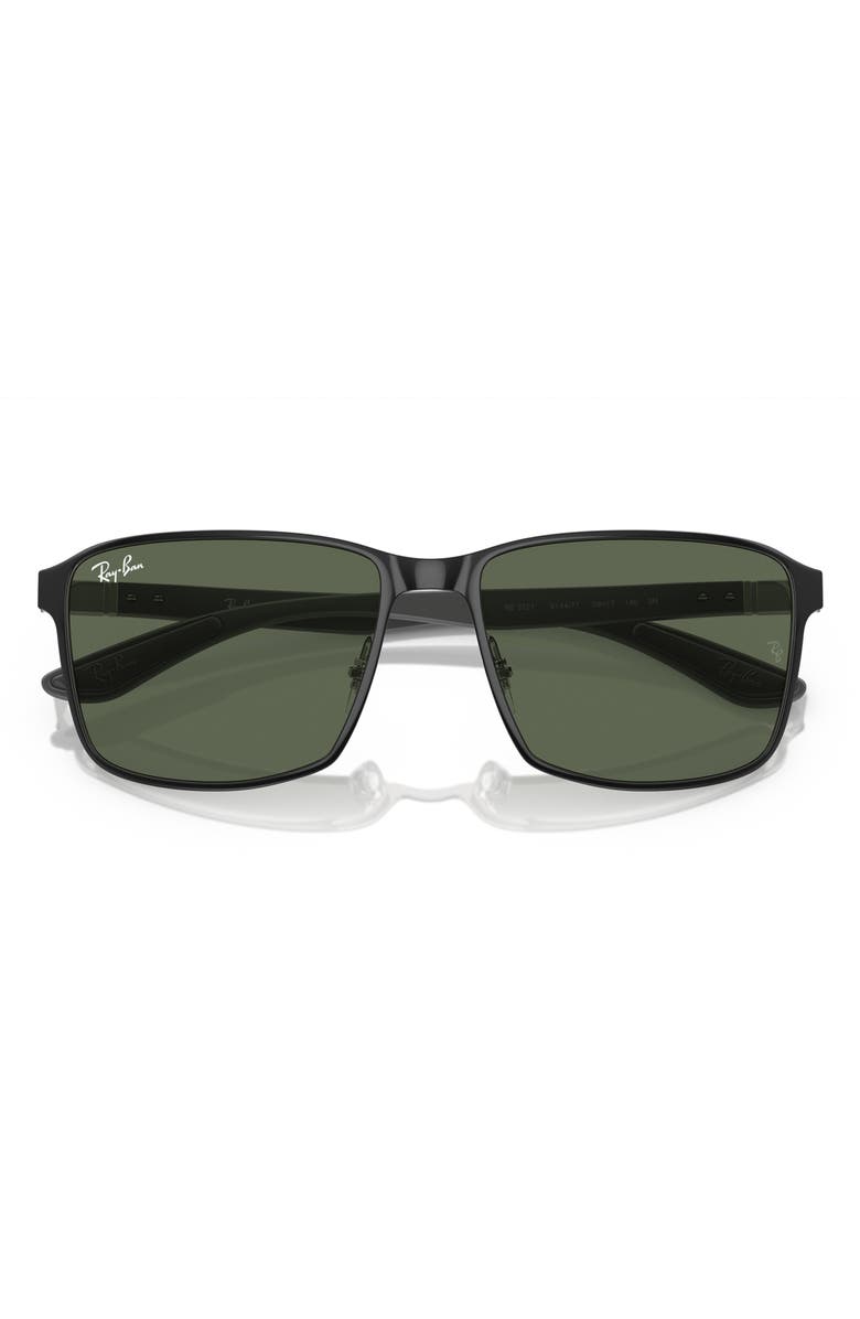 Ray-Ban 59mm Square Gradient Sunglasses, Alternate, color, Black Silver
