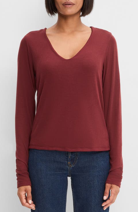 Liv V-Neck Long Sleeve Tee