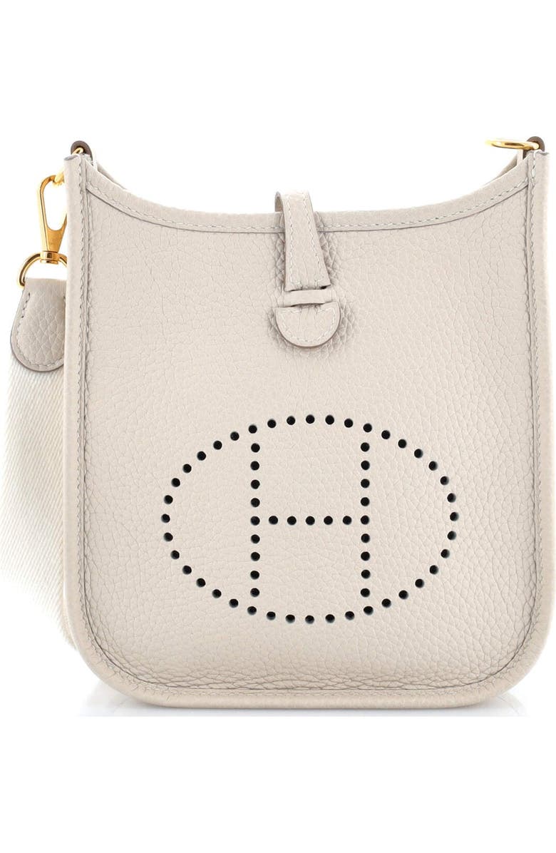 Pre-Owned Hermes Evelyne Bag Gen III Clemence TPM, Main, color, Craie