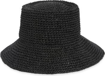 NORDSTROM BRAND NEW ROLLED UP & PACKABLE ADJUSTABLE FIT BUCKET HAT New Era Cap Packable Ripstop Black Bucket Hat main image 4