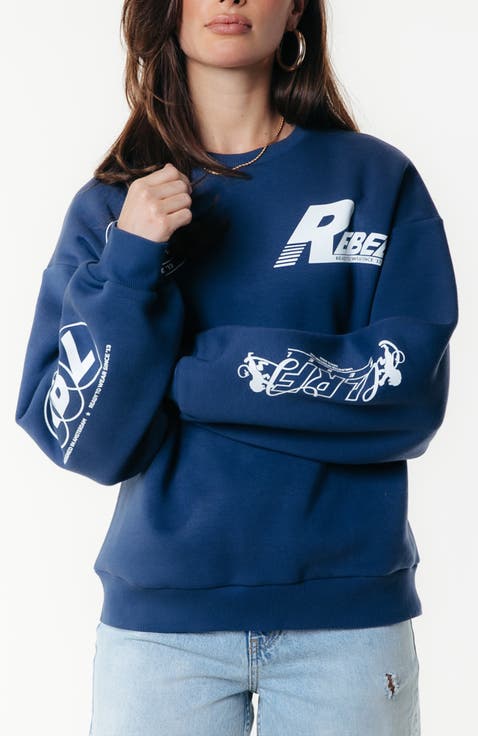 Logos Dropped Shoulder Sweat