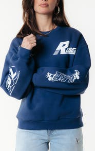 Colourful Rebel Logos Dropped Shoulder Sweat