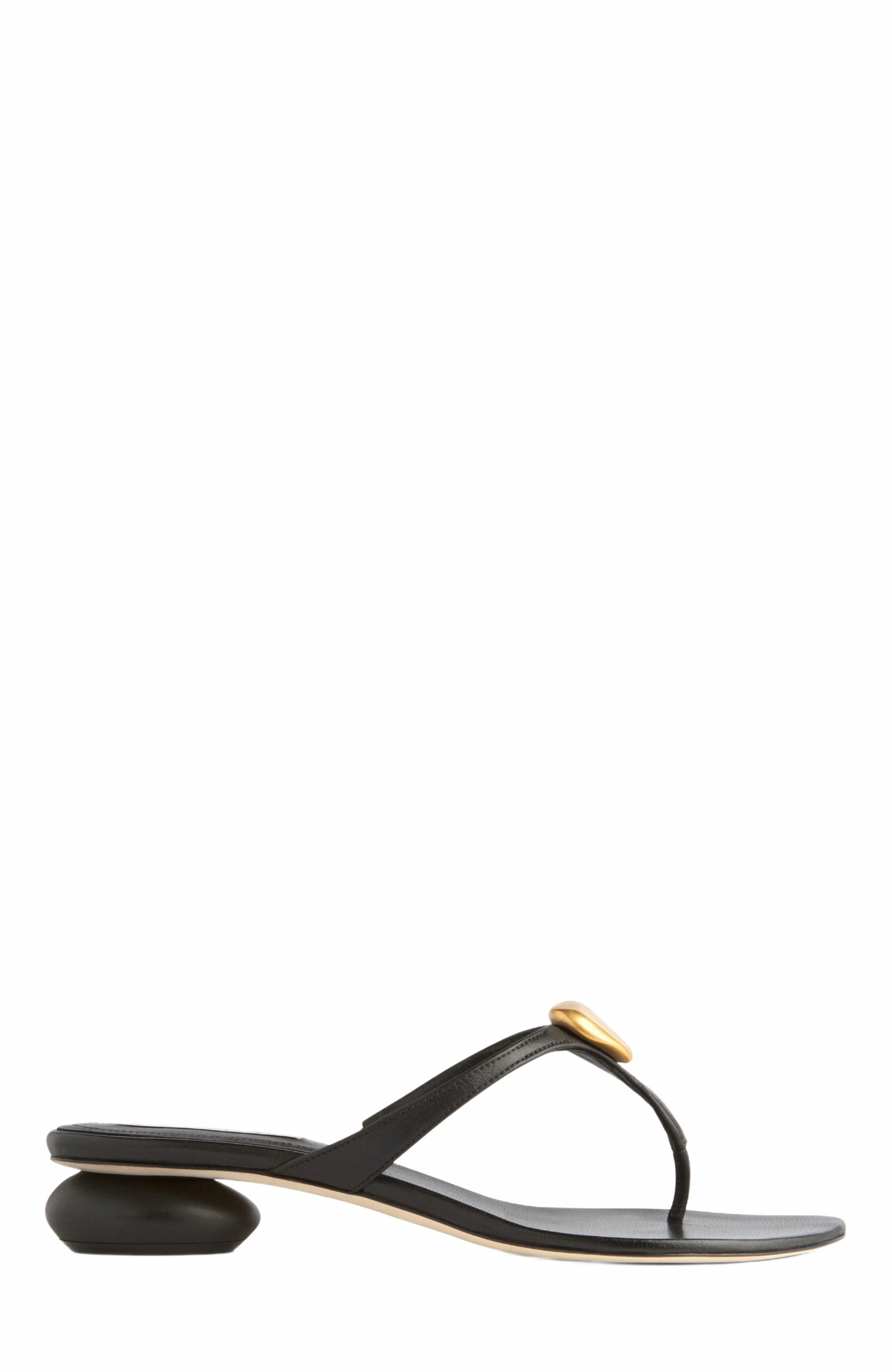 Neil J. Rodgers Pebble Sandal, Main, color, Black Nappa