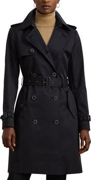 Lauren Ralph Lauren Belted Water Resistant Double Breasted Trench Coat