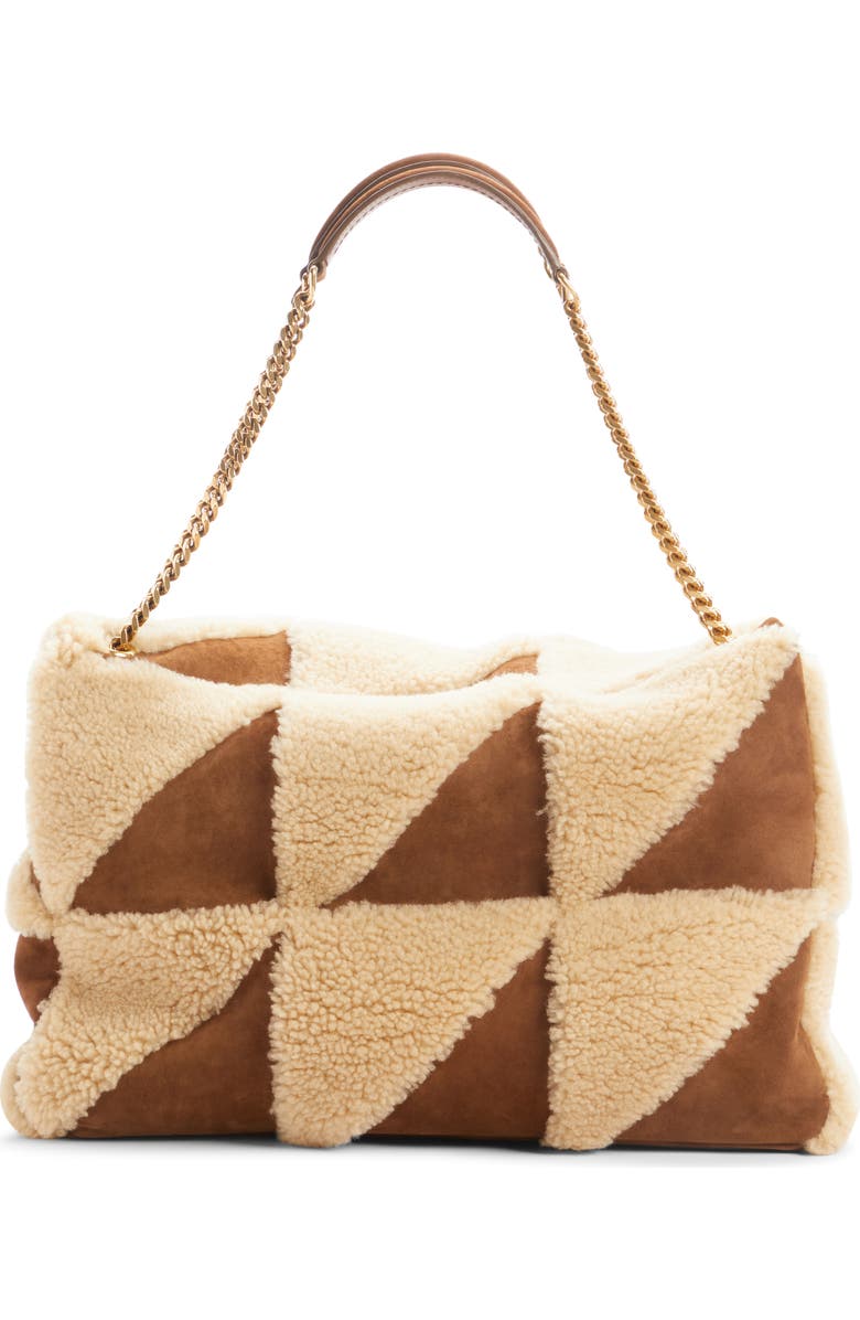 Saint Laurent Giant Jamie Genuine Shearling Shoulder Bag, Alternate, color,