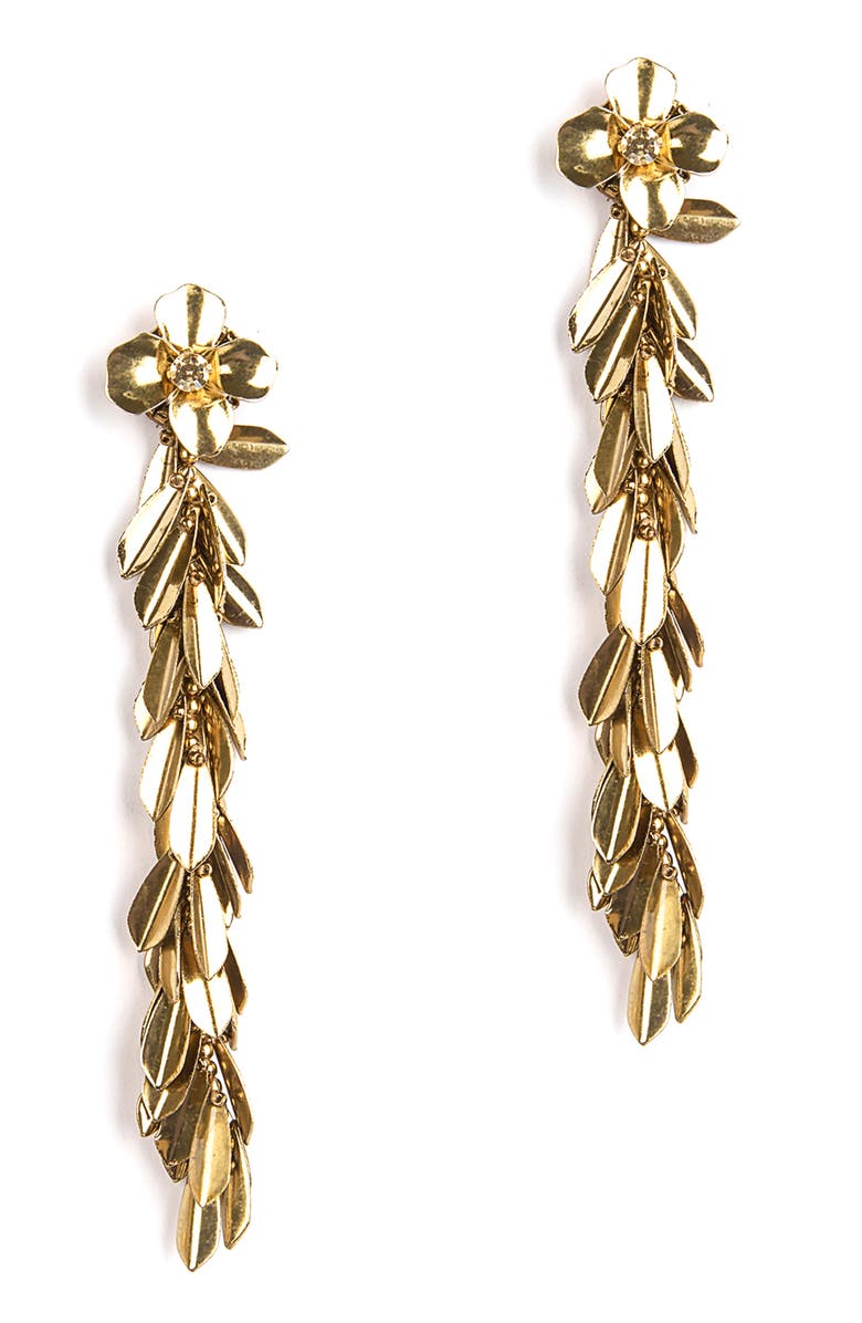 Deepa Gurnani Demeter Lineral Drop Earrings, Main, color, Gold