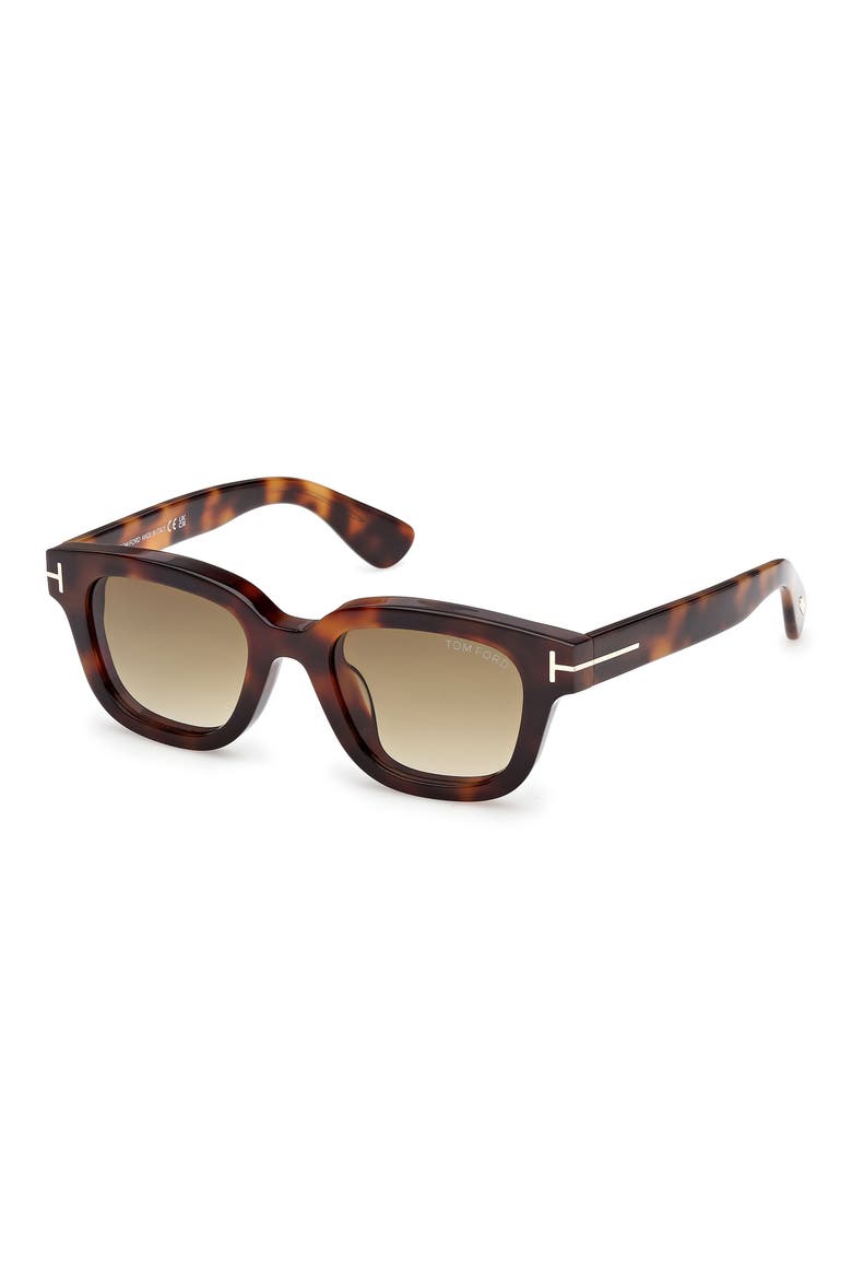 49mm Gradient Square Sunglasses, Alternate, color, BLONDE HAVANA / GRADIENT BROWN