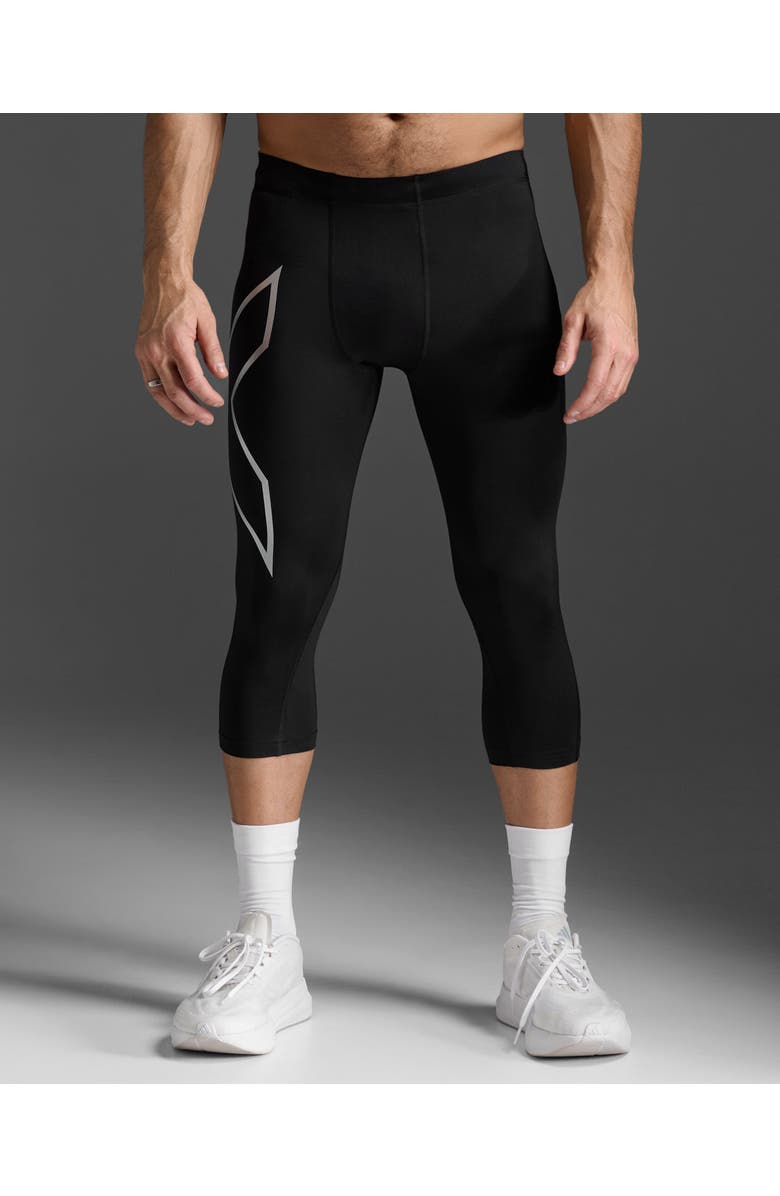 2XU Core Compression 3/4 Tights, Main, color, Black/Silver