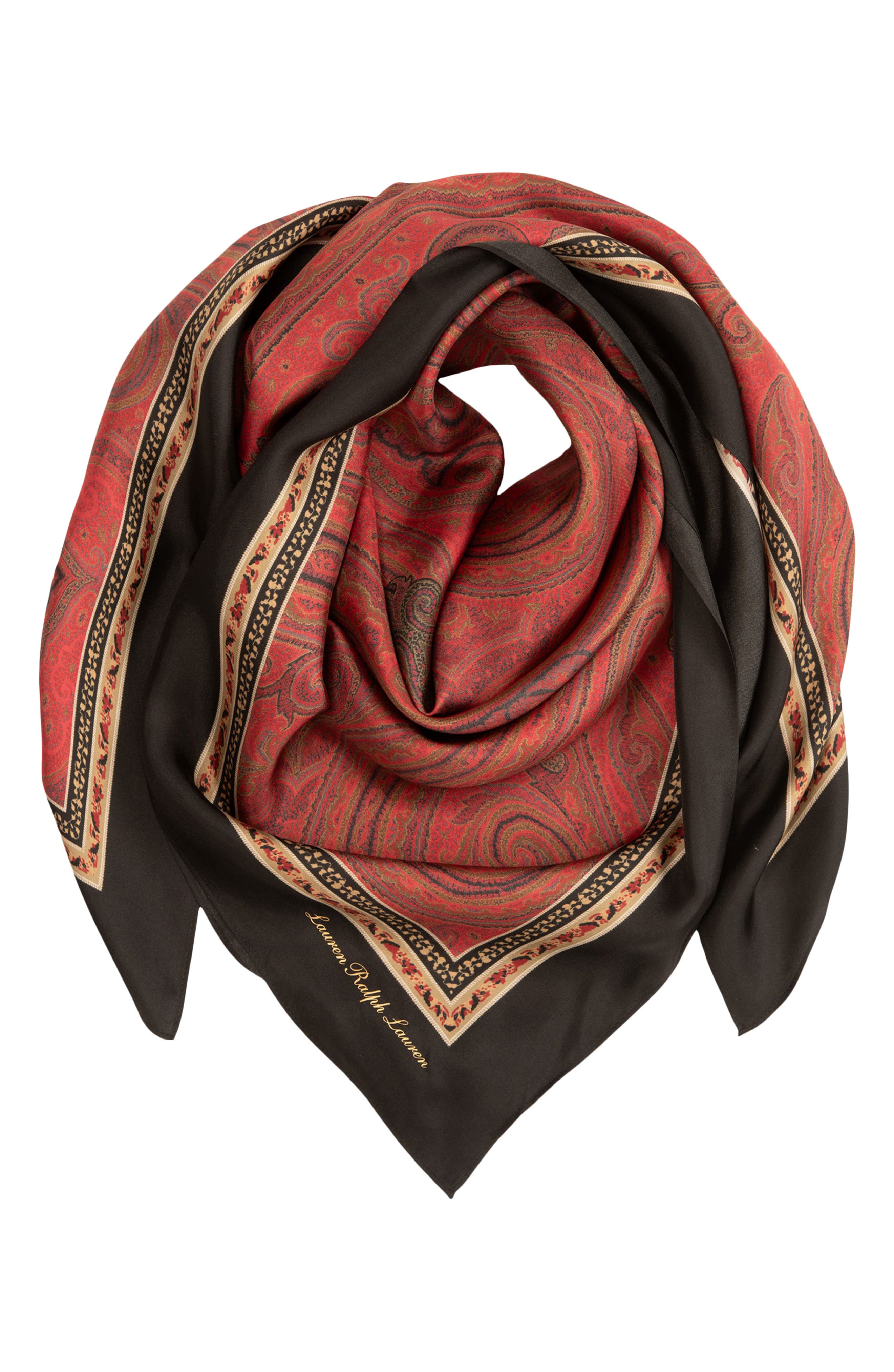 Lauren Ralph Lauren Paisley Square Silk Scarf (Women) | Nordstrom