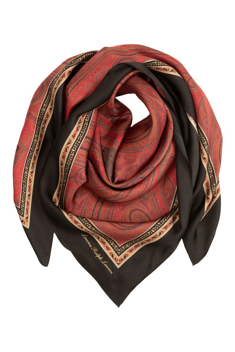 Lauren Ralph Lauren Paisley Square Silk Scarf (Women) | Nordstrom