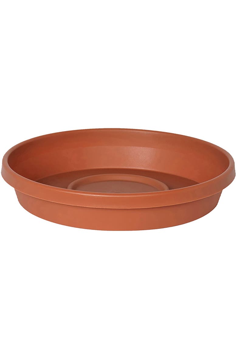 Terra 14.75 Inch Resin Saucer, Main, color, Brown