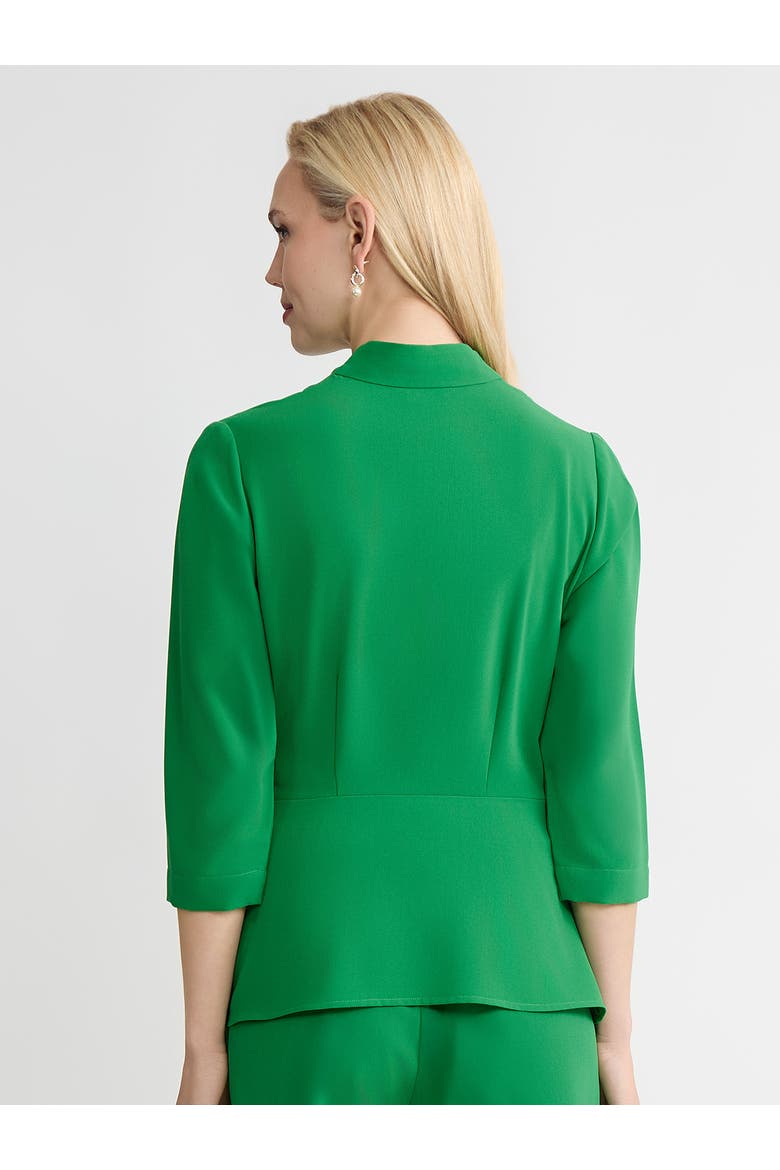 Crepe de Chine Wrap Blouse, Alternate, color, Clover Field
