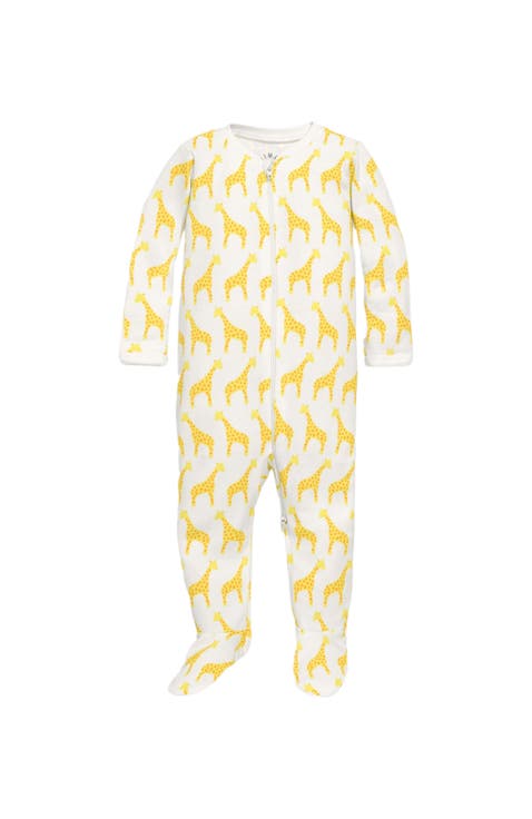 Baby Organic Animal Friends Zip Footie