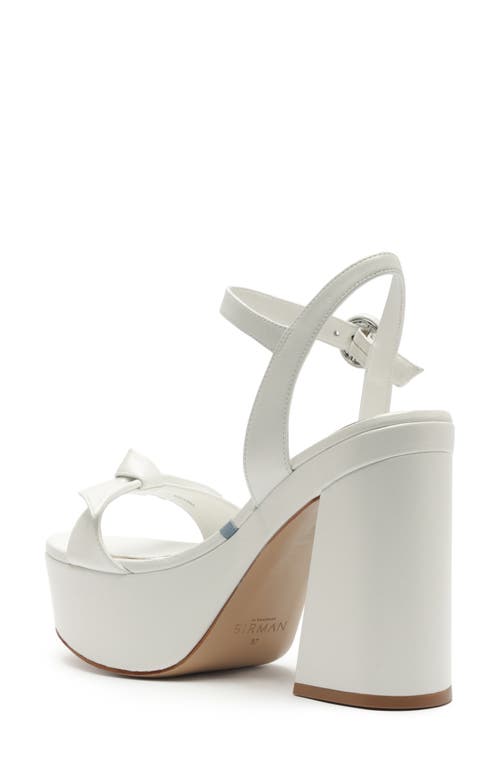 Alexandre Birman Clarita Flare Platform Bridal Sandal In White