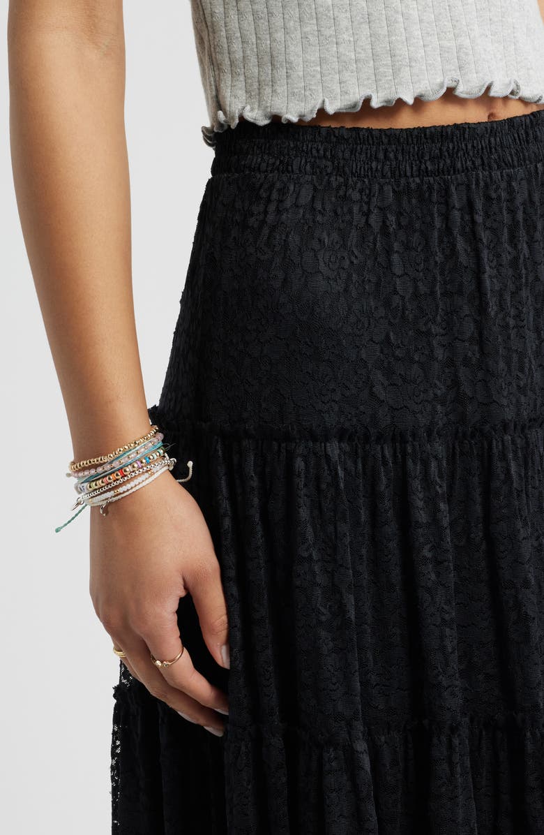 BP. Lace Maxi Skirt, Alternate, color, Black