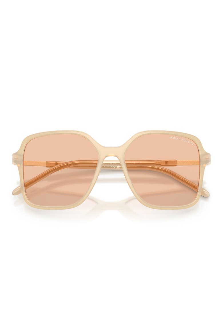 53mm Butterfly Sunglasses, Alternate, color, SHINY OPAL TUNDRA / BROWN
