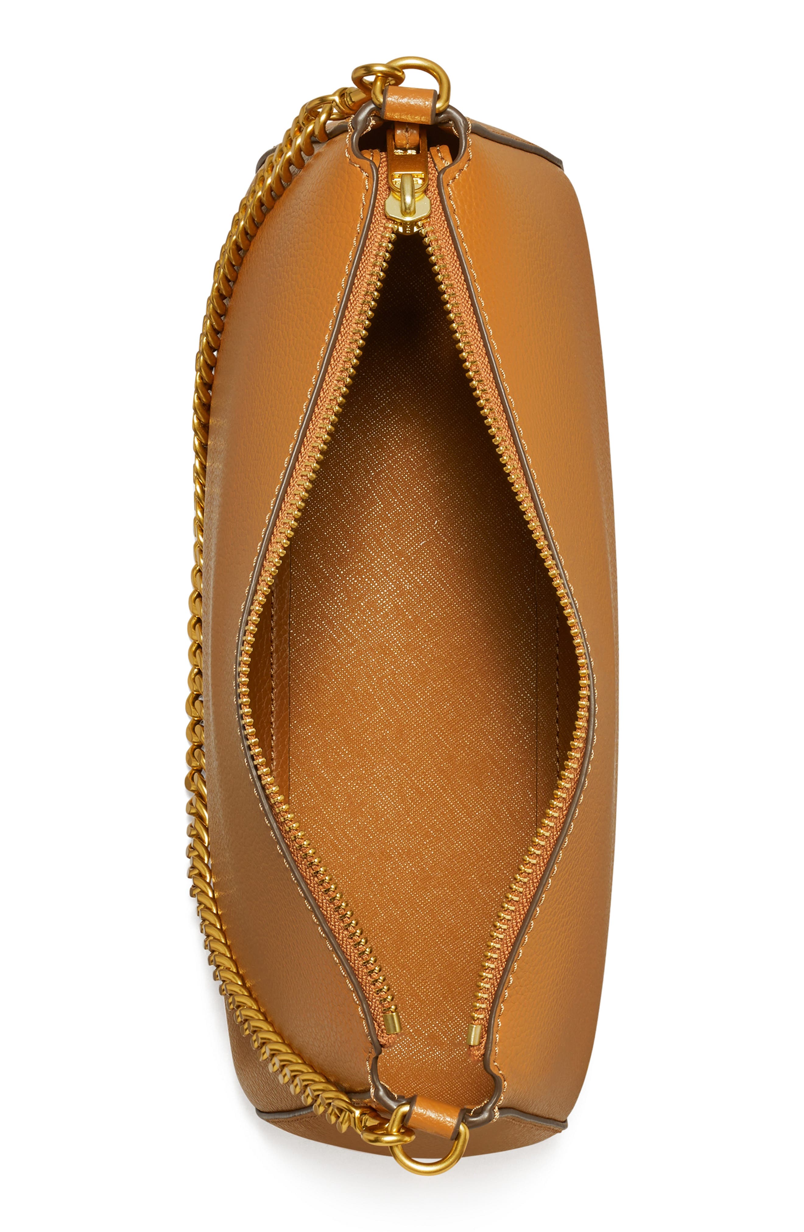 Perry Leather Shoulder Bag, Alternate, color, AUTUMN BROWN