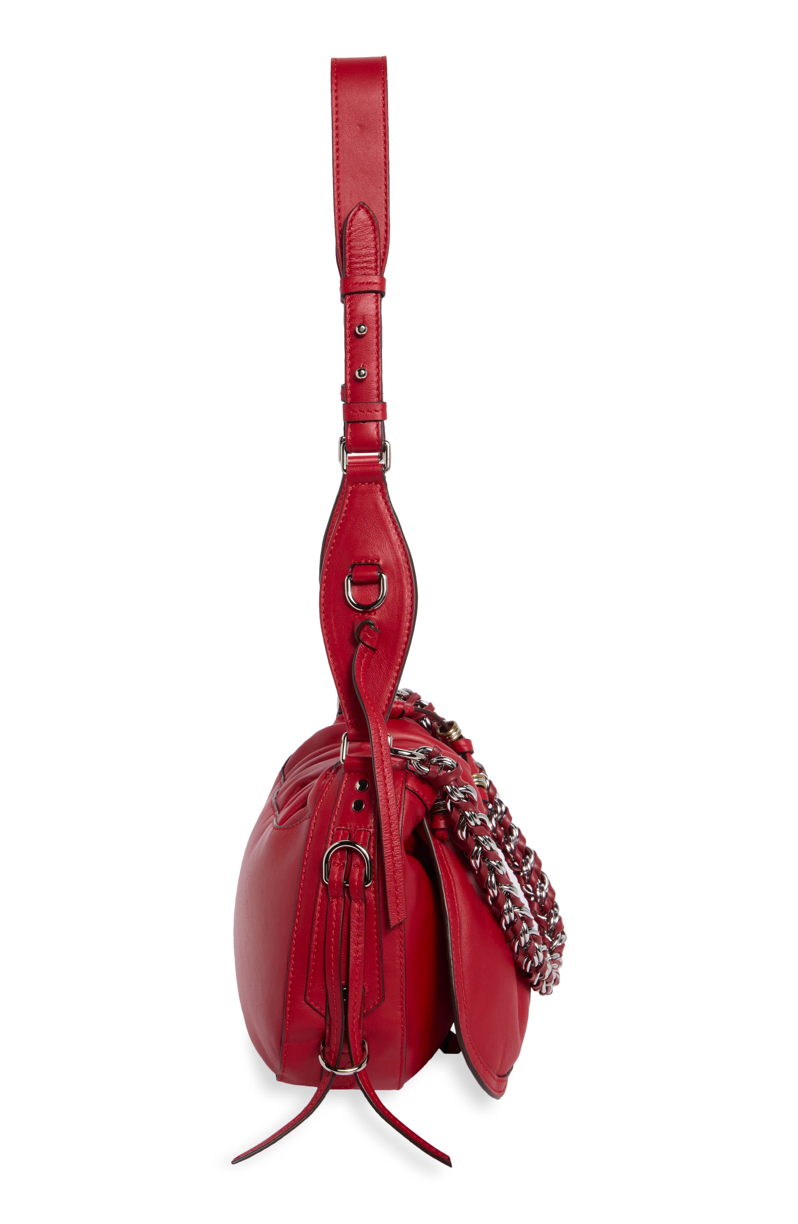 Bolton Leather Shoulder Bag, Alternate, color, SCARLET RED 70SR