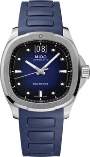 MIDO Multifort Square Automatic Rubber Strap Watch, 40mm