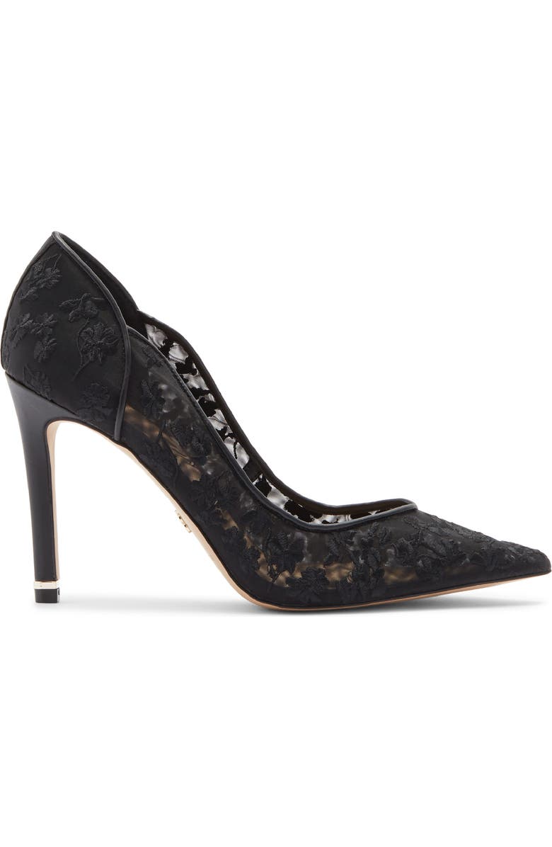 Ted Baker London Camilla Pointed Toe Pump, Alternate, color, Black Wisteria Trail