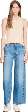 SANDRO Sleeveless fine knit vest