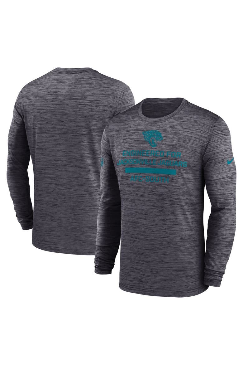 Men's Nike Black Jacksonville Jaguars Sideline Velocity Performance Long Sleeve T-Shirt, Alternate, color, Black