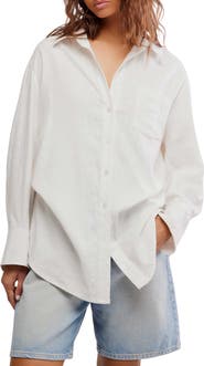Free People Sabine Cotton Button-Up Shirt