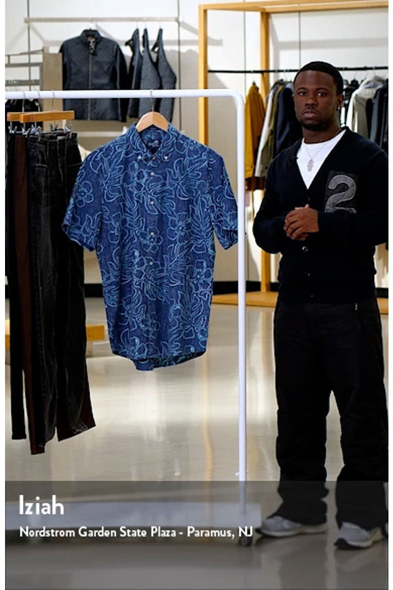 Monstera Ink Tailored Fit Short Sleeve Button-Down Shirt video