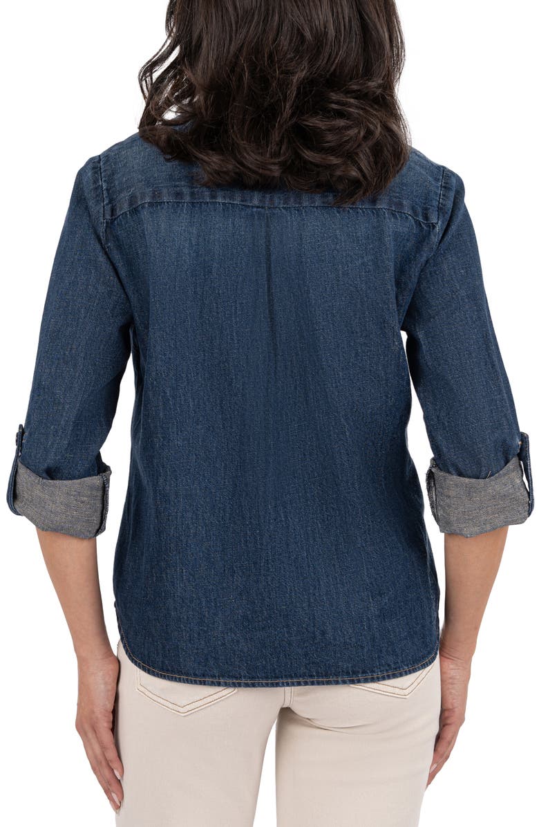 KUT from the Kloth Analeah Denim Button-Up Shirt, Alternate, color, 