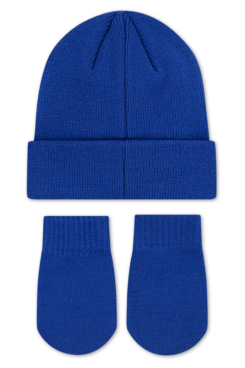 Futura Beanie & Gloves Set, Alternate, color, GAME ROYAL