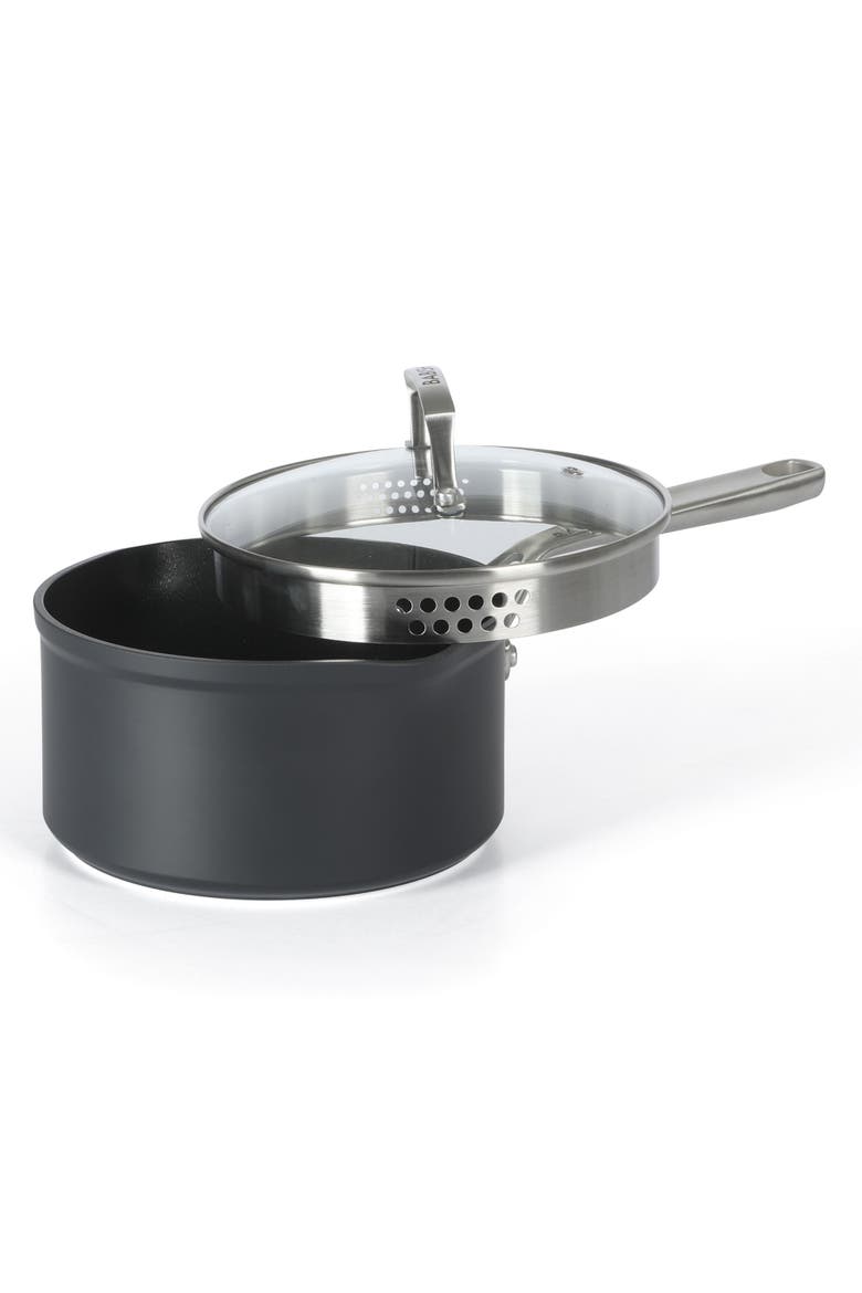 Hard Anodized Titanium Pots and Pans Cookware Set, Alternate, color, Black