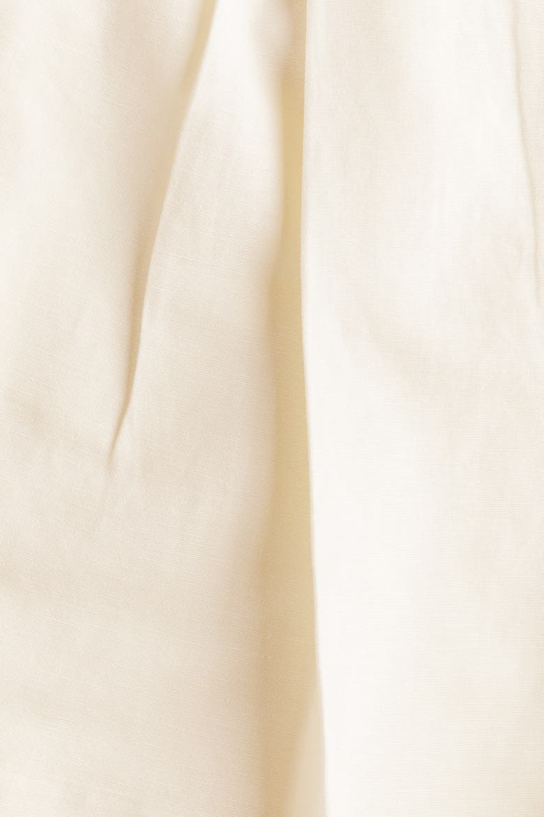 Tailored Linen-blend Shorts, Alternate, color, Ivory