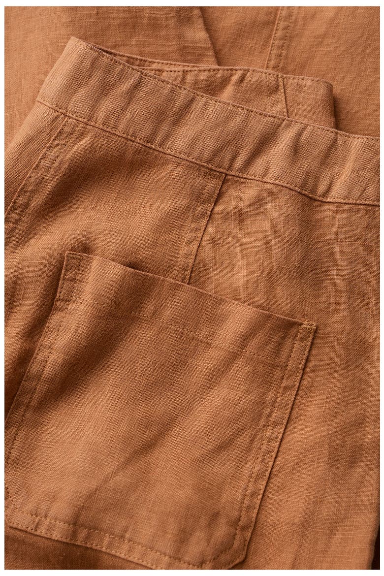 Saltings Cropped Linen Pants, Alternate, color, BASKET