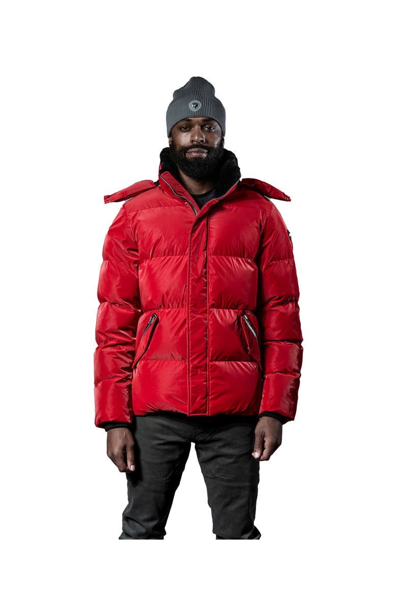 Men's Bumnester 3/4 Length Quilted Coat, Main, color, RED DIAMOND