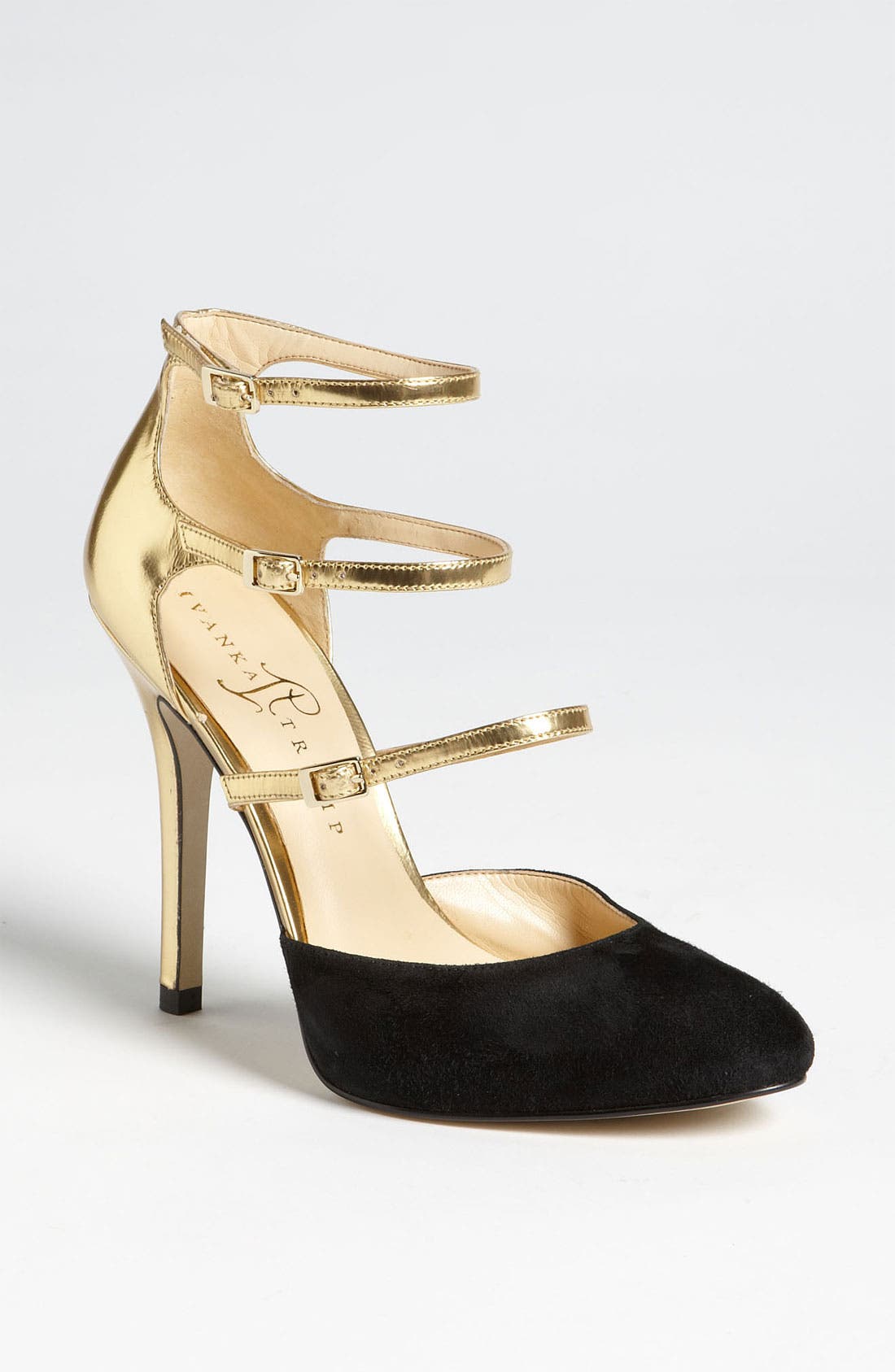 'Brynn' Pump, Main, color, BLACK SUEDE/ METALLIC