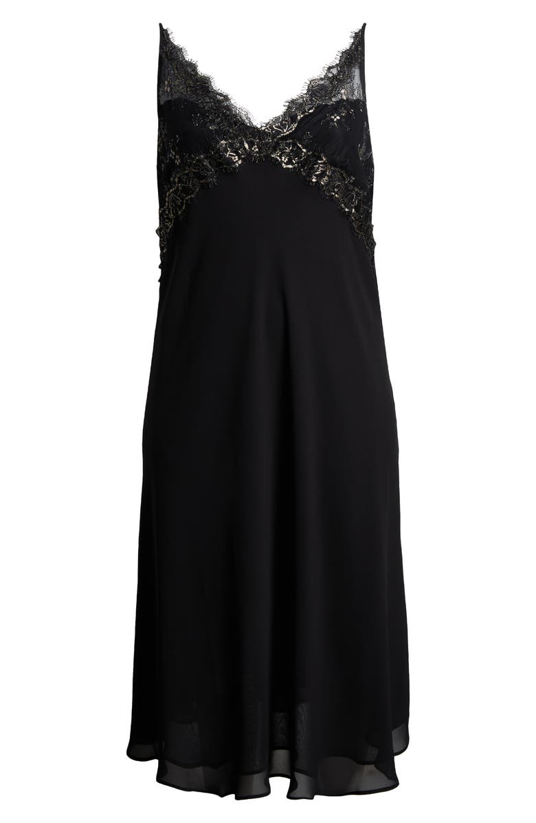 Marina Rinaldi Double Layered Georgette Bodice Midi Dress, Alternate, color, 