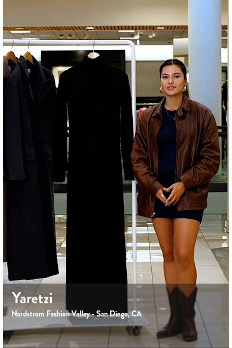 Lilith Metallic Long Sleeve Turtleneck Maxi Sweater Dress video