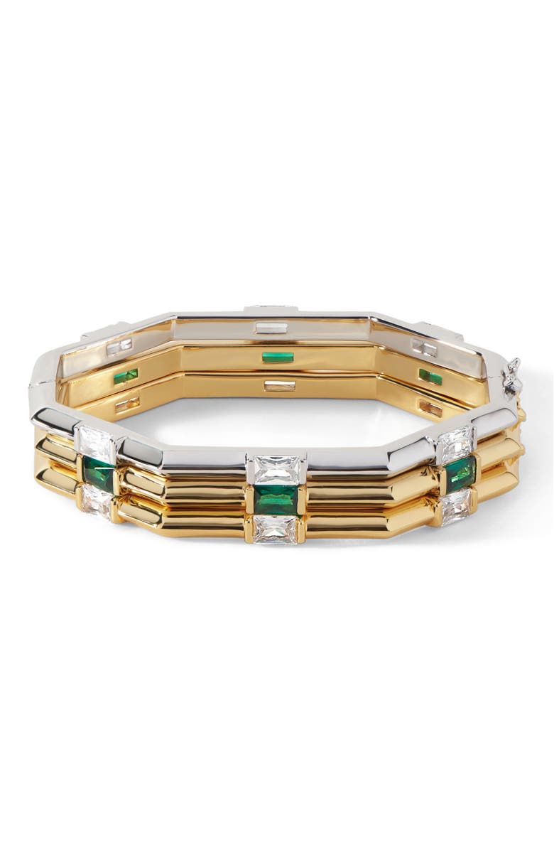 Ora Ana The Alea Lock Bracelet, Alternate, color, Gold/White  Cz
