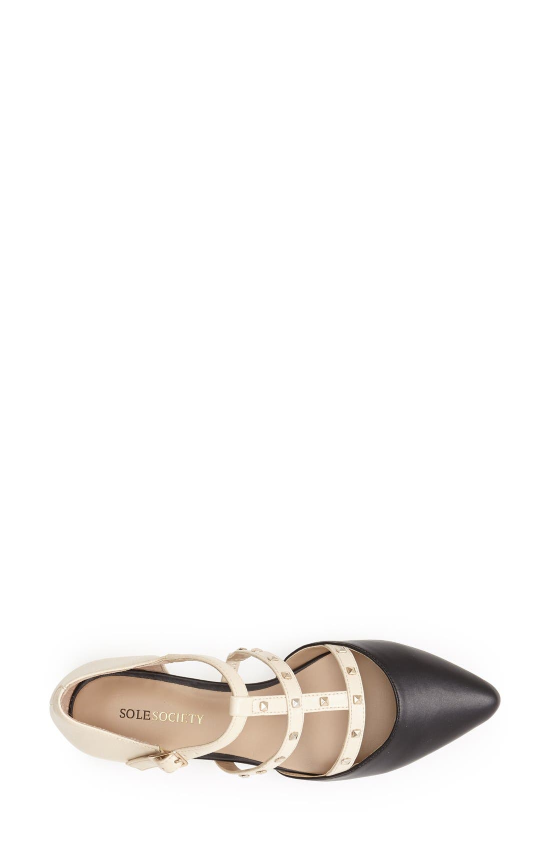 SUSIE FLAT, Alternate, color, BLACK/ ECRU