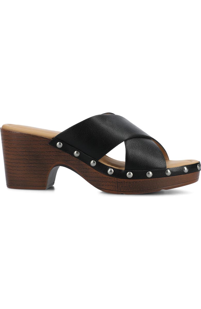 Journee Collection Silvana Platform Sandal, Alternate, color, Black