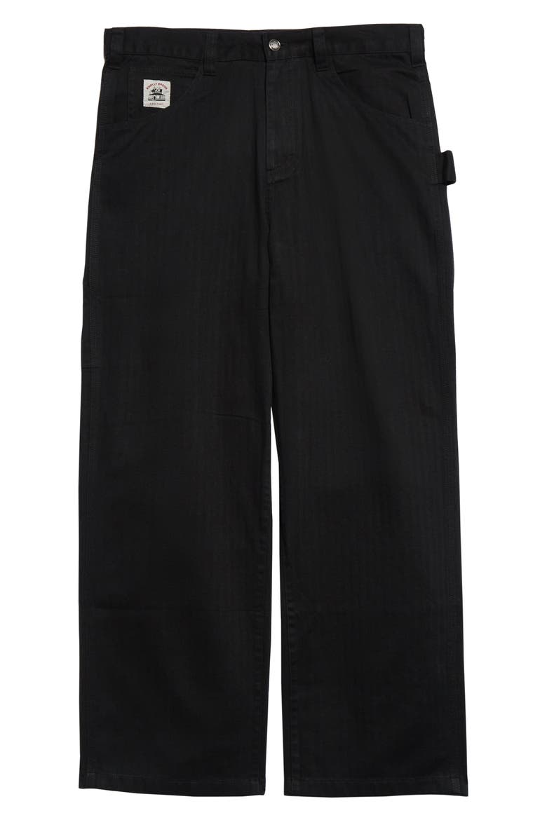Knolly Brook Twill Trousers, Alternate, color, BLACK