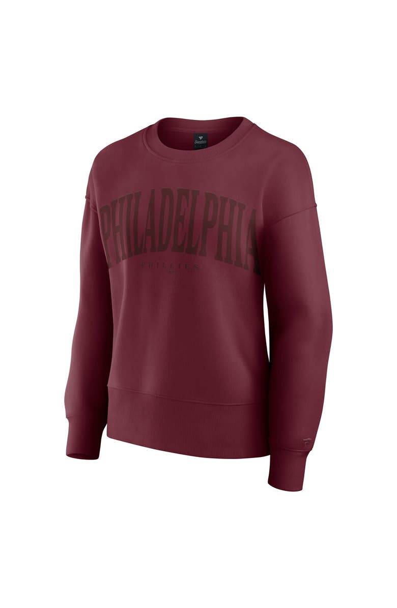FANATICS Women's Fanatics Burgundy Philadelphia Phillies Elements Flow Pullover Sweatshirt, Alternate, color, 