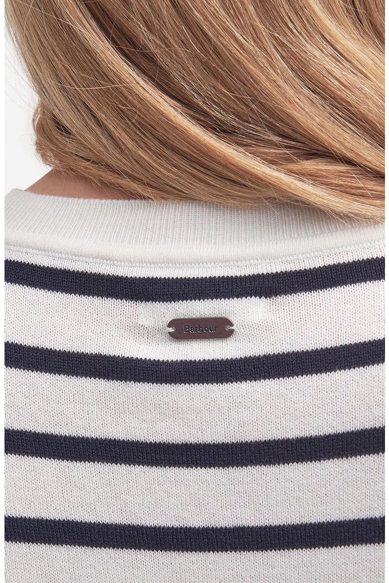 Ellewood Stripe Cotton Crewneck Sweater, Alternate, color, CLOUD/NAVY
